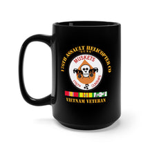 Load image into Gallery viewer, Black Mug 15oz - 176th Gunships (Muskets) - Guns - Vietnam Vet w SVC
