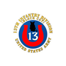 Load image into Gallery viewer, Kiss-Cut Vinyl Decals - Army - 13th Infantry Division - Black Cat
