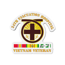 Load image into Gallery viewer, Die-Cut Magnets - 24th Evacuation Hospital - Vietnam Veteran w  V N SVC
