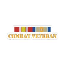 Load image into Gallery viewer, Kiss - Cut Stickers - Army - Combat Veteran w Opn Inherent Resolve (OIR) SVC Bar  w Cbt Vet Only Txt X 300
