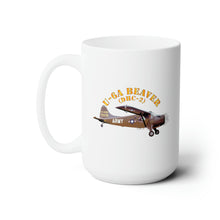 Load image into Gallery viewer, White Ceramic Mug 15oz - Army - U-6A Beaver (DHC-2)
