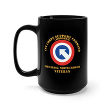Load image into Gallery viewer, Black Mug 15oz - Army - 1st Corps Support Command (COSCOM)  - FBNC - Veteran X 300
