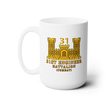 Load image into Gallery viewer, White Mug 15oz -  Army - 31st Engineer Battalion (Combat) w ENG Branch
