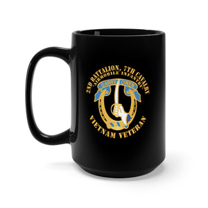 Black Mug 15oz - Army - 2nd Battalion, 7th Cavalry - Vietnam Veteran X 300