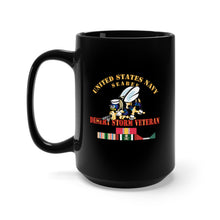 Load image into Gallery viewer, Black Mug 15oz - Navy - Seabee - Desert Storm Veteran X 300
