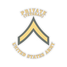 Load image into Gallery viewer, Kiss-Cut Stickers - Army - Private - PV2 - Veteran - Flat X 300
