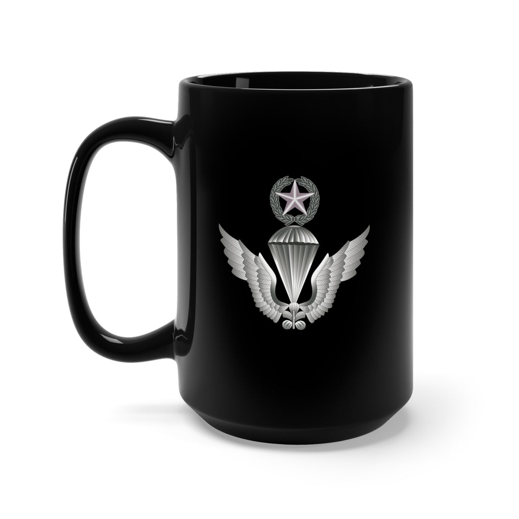 Black Mug 15oz - Army Master Parachute Badge - Korea wo Txt X 300