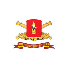 Load image into Gallery viewer, Kiss-Cut Vinyl Decals - 43rd Field Artillery Battalion - Red w Br - Ribbon X 300
