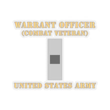 Load image into Gallery viewer, Kiss-Cut Stickers - Army - Warrant Officer - W01 - Combat Veteran - Flat X 300
