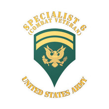 Load image into Gallery viewer, Kiss-Cut Vinyl Decals - Army - Enlisted - SPEC 6 - Specialist 6  - Std - Combat Veteran X 300
