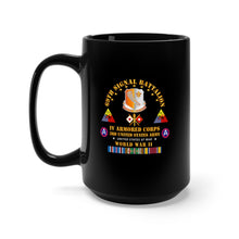 Load image into Gallery viewer, Black Mug 15oz - Army - 69th Signal Bn - IV Armored Corps - 3rd Army -WWII w SVC
