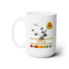 Load image into Gallery viewer, White Ceramic Mug 15oz - Army - 240th Assault Helicopter Co w 12th CAB w VN SVC
