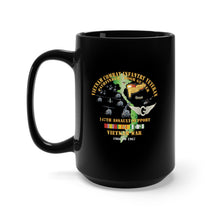 Load image into Gallery viewer, Black Mug 15oz - Vietnam Combat Infantry Veteran - 147th Assault Support - Pathfinder - Door Gunner w VN SVC - 66-67 X 300

