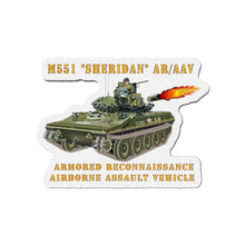 Load image into Gallery viewer, Die-Cut Magnets - Army - M551 Sheridan - Firing - AR-AAV
