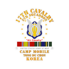 Load image into Gallery viewer, Kiss-Cut Vinyl Decals -  Army - 5th Squadron 17th Cavalry - Air Cav - Camp Mobile Korea w KDSM SVC
