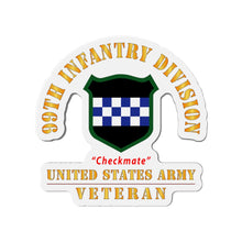 Load image into Gallery viewer, Die-Cut Magnets - Army - SSI - 99th Infantry Division - Checkmate - US Army Veteran X 300
