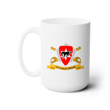 Load image into Gallery viewer, White Ceramic Mug 15oz - Army  - 6th Cavalry Brigade w Br - Ribbon
