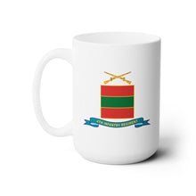 Load image into Gallery viewer, White Ceramic Mug 15oz - Army - 4th Infantry Regiment - w Br - Ribbon
