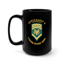 Load image into Gallery viewer, Black Mug 15oz - Army - Enlisted - SPEC 8 - Specialist 8  - Std - Veteran X 300
