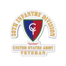 Load image into Gallery viewer, Die-Cut Magnets - Army - SSI - 38th Infantry Division - Cyclone - US Army Veteran X 300
