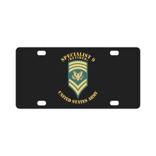 Load image into Gallery viewer, Army - Enlisted - SPEC 9 - Specialist 9 - Std - Retired X 300 Classic License Plate
