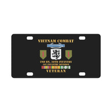 Load image into Gallery viewer, Vietnam Combat Infantry Veteran w 2nd Bn 28th Inf 1st Inf Div Classic License Plate
