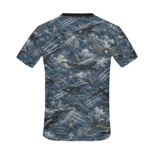Load image into Gallery viewer, Vintage Air Force Aviation Pattern Men's All Over Print Crew Neck T-Shirt
