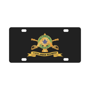 110th Armor Regiment w Br - Ribbon X 300 Classic License Plate