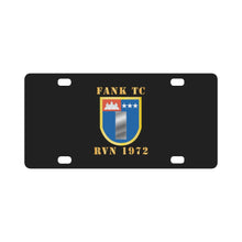 Load image into Gallery viewer, Flash - FANK TC - RVN 1972 w 1st LT Rank Insignia - Gold X 300 Classic License Plate
