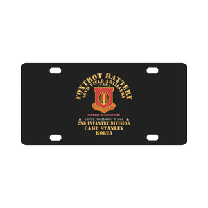 Foxtrot Battery, 26th Field Artillery (TAB) - DUI - Camp Stanley - Korea X 300 Classic License Plate