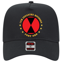 Load image into Gallery viewer, Baseball Cap - Army - 7th Infantry Division - Fort Ord wo BkGrd
