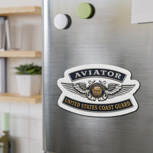 Load image into Gallery viewer, Die-Cut Magnet - USCG - Aviator Badge - Auxiliary w txt - 3D - Enhanced
