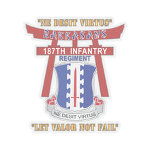 Load image into Gallery viewer, Kiss-Cut Stickers - Army - 187th Infantry Regiment - Torii, Rakkasans, Let Valor Not Fail, English, Latin X 300
