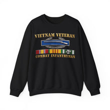 Load image into Gallery viewer, Crewneck Sweatshirt - Army - Vietnam Veteran - Cbt Infantryman w CIB VN SVC - 3D X 300
