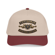 Load image into Gallery viewer, Mid Profile Baseball Cap - USCG - Cutterman - Auxiliary w txt - 3D - Enhanced
