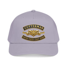 Load image into Gallery viewer, Mid Profile Baseball Cap - USCG - Cutterman - Officer w txt - 3D - Enhanced
