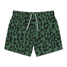 Load image into Gallery viewer, Swim Trunks - Leopard Camouflage - Green-Black
