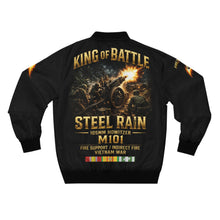 Load image into Gallery viewer, U.S. Army 'King of Battle' - Vietnam Veteran Bomber Jacket – M101, 105mm Howitzer Field Artillery Military Jacket "King of Battle" Series
