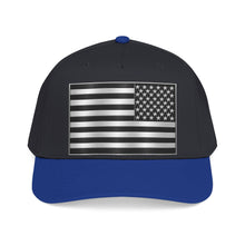 Load image into Gallery viewer, Mid Profile Baseball Cap - Flag - United States - Black and White - 3D - Enhanced
