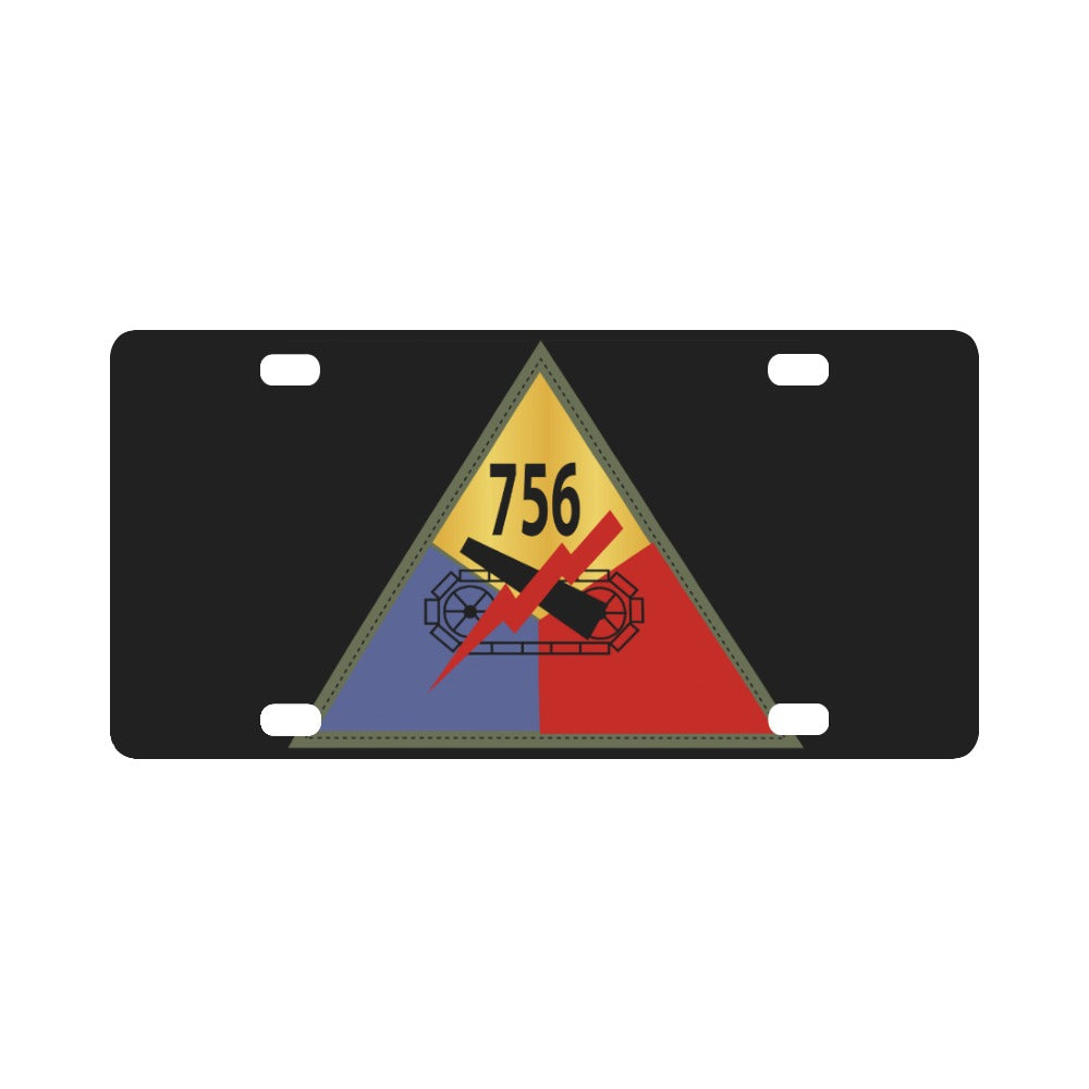 Army - 756th Tank Battalion SSI Classic License Plate