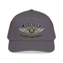 Load image into Gallery viewer, Mid Profile Baseball Cap - USCG - Aviator Badge - Auxiliary w txt - 3D - Enhanced
