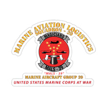 Load image into Gallery viewer, Kiss-Cut Stickers - USMC - Marine Aviation Logistics Squadron 39 - MALS 39 - Magicians
