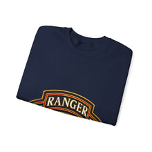 Load image into Gallery viewer, Crewneck Sweatshirt - Army - 1st Ranger Battalion - Ranger Scroll - 3D - Enhanced
