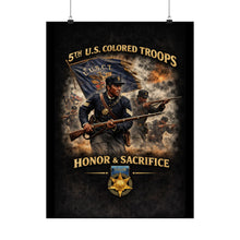 Load image into Gallery viewer, Matte Poster - Honoring the 5th USCT, 1864 - Right
