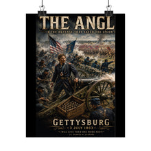 Load image into Gallery viewer, Matte Poster - Union Battery - Lt Alonzo Cushing - 3 July 1963 Tribute Tee - Gettysburg, PA, "The Angle"
