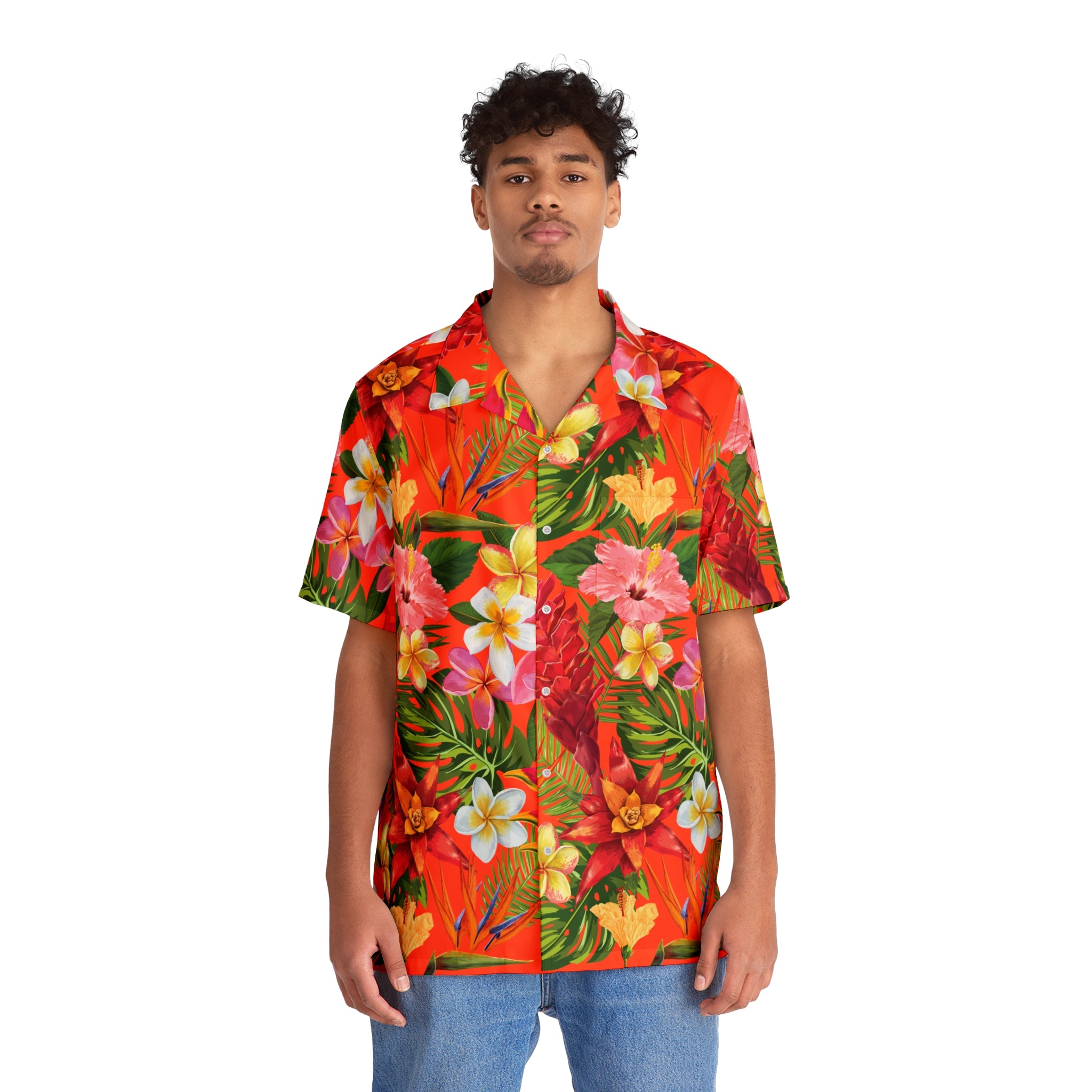 Tropical Flowers Men Hawaiian Shirt