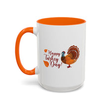 Load image into Gallery viewer, Accent Coffee Mug - Happy Turkey Day - Thanksgiving
