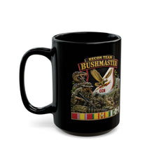 Load image into Gallery viewer, Black Mug  (15oz) - Pocket Patch - Vietnam - Recon Team Bushmaster - 3D - Enhanced - Mission
