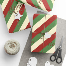Load image into Gallery viewer, Gift Wrap Papers - Chevron “Happy Holidays” pattern
