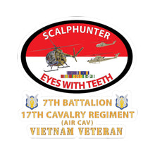 Load image into Gallery viewer, Kiss-Cut Stickers - 7th Battalion 17th Cavalry Regiment (Air Cav) Eyes with Teeth Oval
